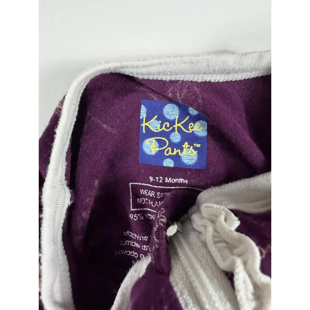 Kickee Pants Wine Grape Herbs Ruffle Zip Footed Bamboo Sleeper Size 9–12 Months